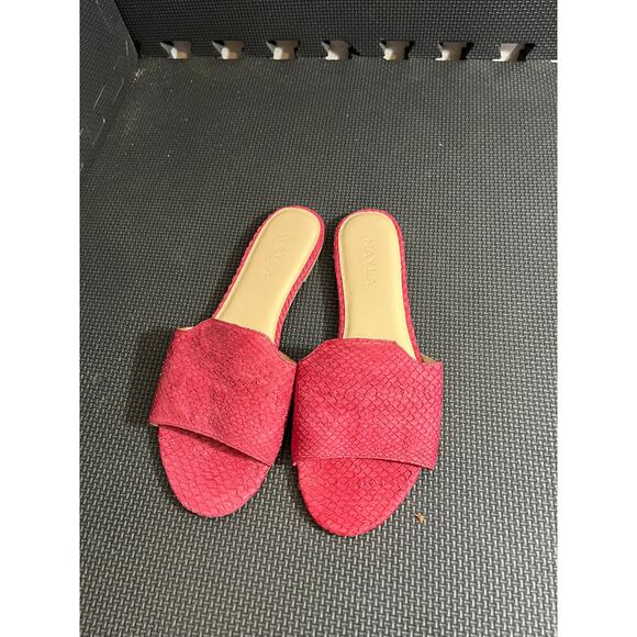 Nayla Josefina in Fishscale Hibiscus Sandal Shoes‎ Pink Boho Womens Size 8 - Picture 2 of 7